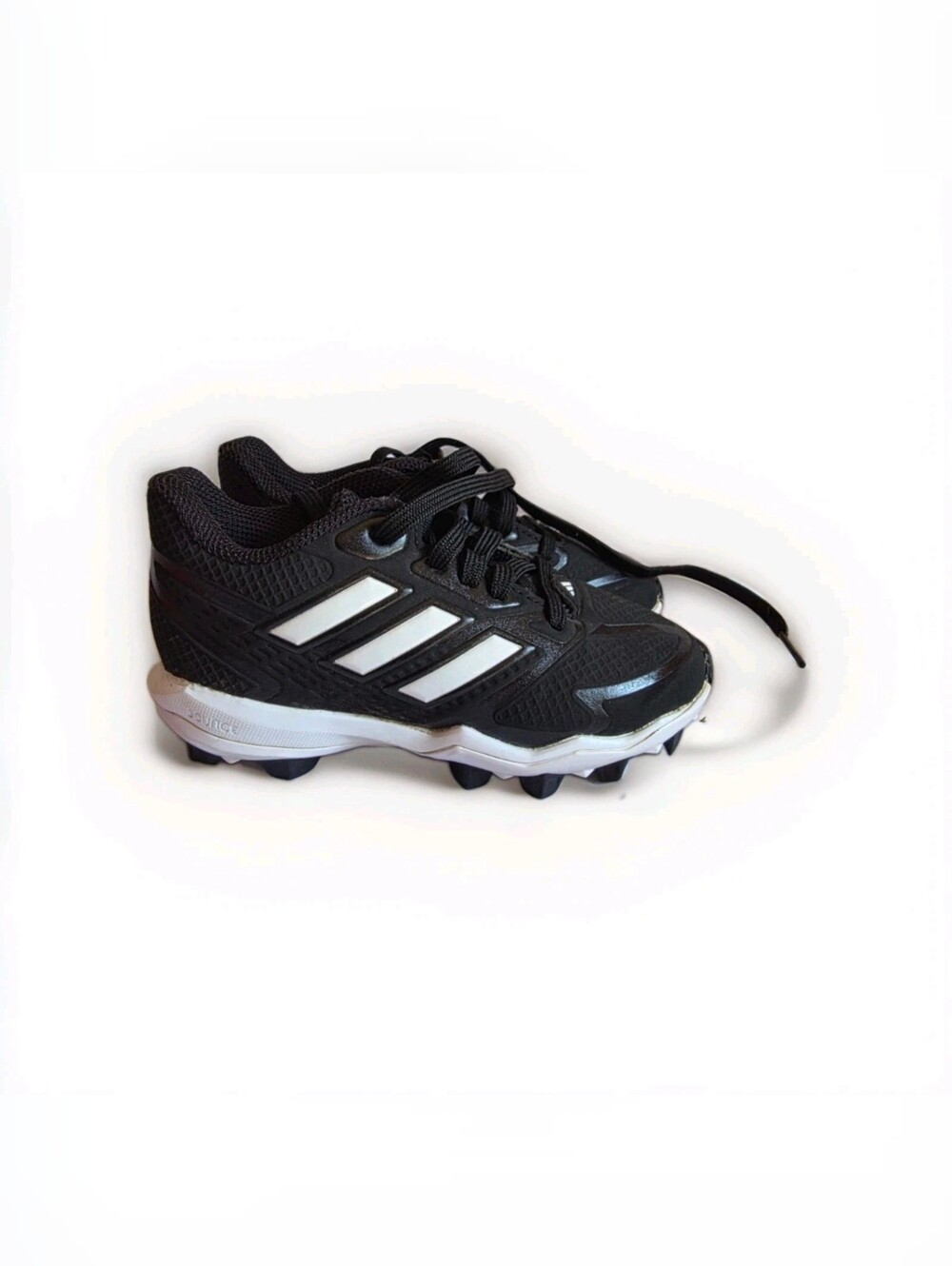Adidas Icon Bounce Low Baseball Cleats Black Youth Size 11 Football Boys Girls